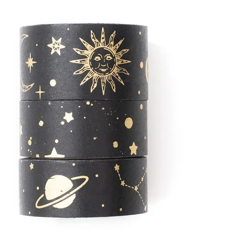YUBBAEX Gold Veins Washi Tape - Juego de cinta adhesiva decorativa para artes, manualidades, suministros de diario, planificadores, álbumes de