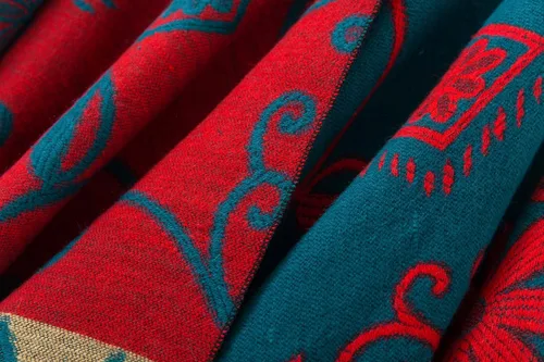 Miniatura 4 de Poncho con flecos, con estampado vintage, estilo retro, a la moda, para mujer. Capa, chal.