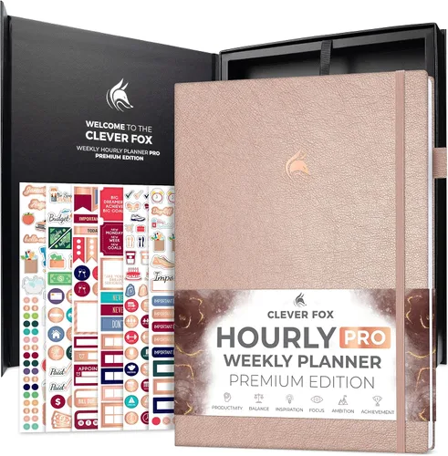 Miniatura 11 de Clever Fox Planificador por Horas Pro Premium – Planificador de Horarios Sin Fecha con Espacios de Tiempo Diarios – Cuaderno Organizador Personal