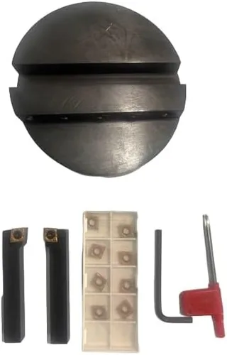Miniatura 3 de Tamaño de cabeza grande de 4 pulgadas / 3.937 in de diámetro, vástago recto, tamaño 3/4 a 0.748 in con puntas indexables de carburo e insertos