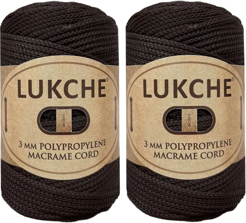 Miniatura 58 de Cordón de macramé de poliéster premium de 3 mm (134.72 metros), (250 g) 100% cuerda de macramé de polipropileno, hilo de crochet de macramé colorido