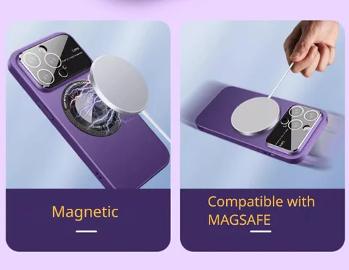 Miniatura 2 de Funda magnética para iPhone 12 Pro Max compatible con Magsafe, protección completa de cámara con protector de lente, ultrafina para hombres