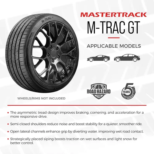 Miniatura 2 de Mastertrack M-TRAC GT - Juego de neumáticos de ultra alto rendimiento para todas las estaciones (2 neumáticos) 225/30ZR20 XL 85W 5 años