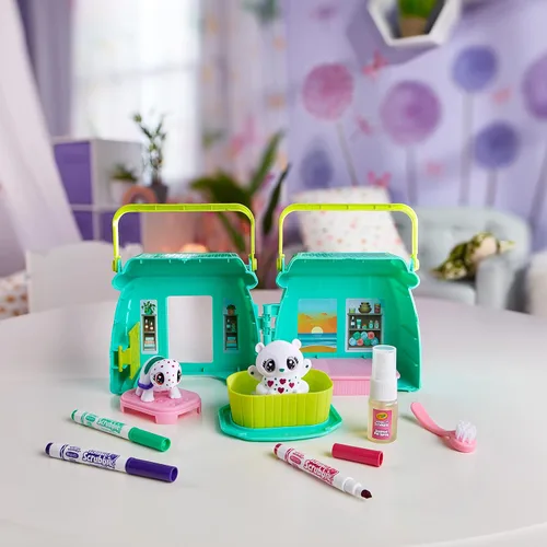 Miniatura 2 de Crayola Scribble Scrubbie Pets Spa perfumado, juego de juguetes de animales, incluye marcadores lavables y perfumados, regalos para niñas y niños, a