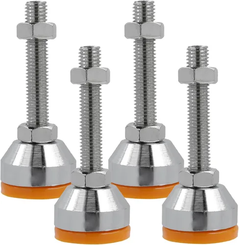 Miniatura 13 de Pies niveladores M8x50mm, capacidad de 2200 libras, deslizadores giratorios ajustables y resistentes, base antideslizante de 1.53 pulgadas