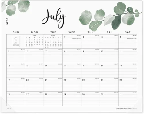Cabbrix Calendario magnético para refrigerador 2026, calendario mensual de nevera que cubre de julio de 2026 a diciembre de 2027, 15 x 12 pulgadas,