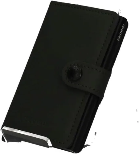 Miniatura 2 de Secrid Mini cartera de cuero mate con funda de tarjeta Rfid (verde mate y negro), verde mate, negro mate