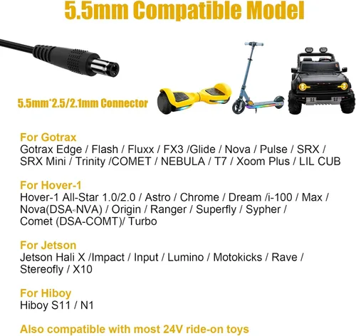 Miniatura 3 de Carsty Cargador para silla de ruedas y cargador de scooter de movilidad Carga rápida universal de 24 V 2 A Solución 3 en 1 certificada por