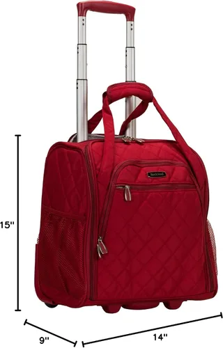 Miniatura 11 de Rockland Melrose - Maleta con ruedas, de porte vertical, para caber debajo del asiento, Rojo), BF31-RED