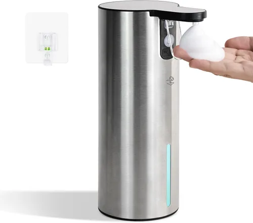 Miniatura 9 de LAOPAO Dispensador automático de jabón espumoso: dispensador de jabón recargable sin contacto dispensador de jabón de espuma de acero inoxidable