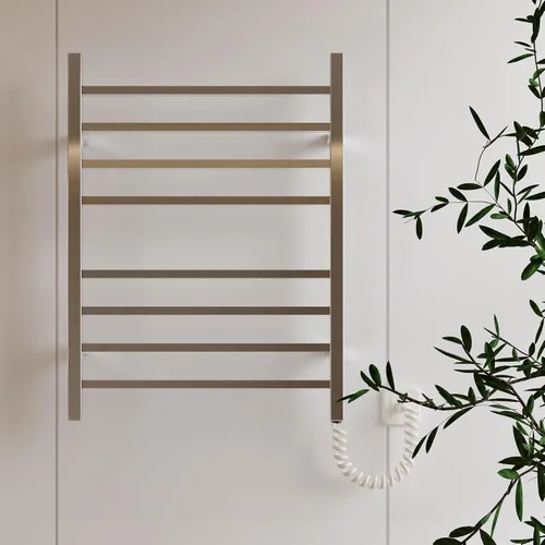 Miniatura 6 de HEATGENE Calentador de toallas, calentador de toallas calentado, calentador de toallas eléctrico montado en la pared/enchufable para baño, toalleros