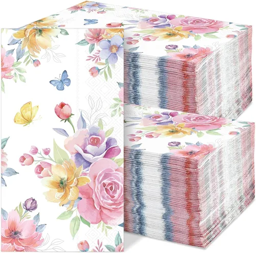 Miniatura 18 de gisgfim 100 piezas de servilletas de papel desechables con estrellas patrióticas para el 4 de julio, Día de la Independencia, servilletas