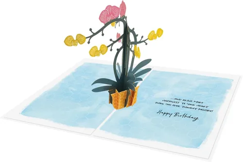 Miniatura 11 de Designer Pop!, Tarjeta de felicitación desplegable de cumpleaños – Diseño floral con tarjeta 3D de lirio de cala para amigos, familia y personas
