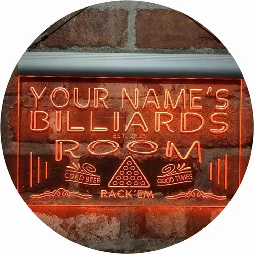 Miniatura 19 de ADVPRO Letrero de neón LED de un solo color personalizado con temática de billar, sala de billar, 12 x 8.5 pulgadas, st4s32-pj1-tm-b