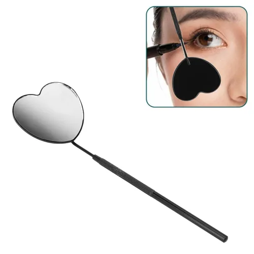 Miniatura 5 de Pssopp Espejo de extensión de pestañas, espejos de maquillaje de pestañas, espejo de pestañas en forma de corazón, espejo de pestañas profesional