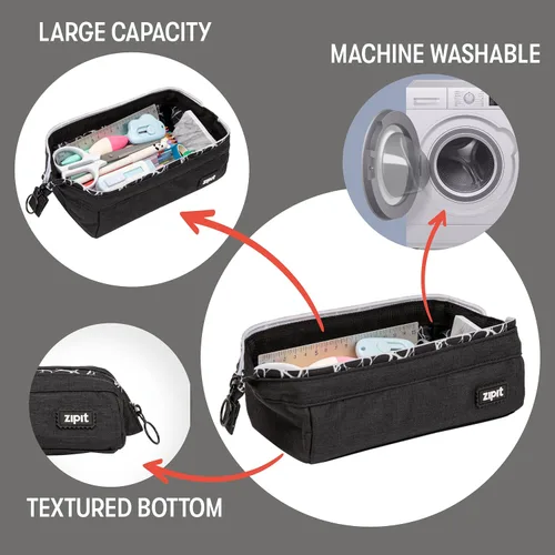 Miniatura 3 de ZIPIT Lenny - Estuche para lápices, bolsa con cremallera de gran capacidad para la escuela, bolsa de papelería para adolescentes, niñas, niños
