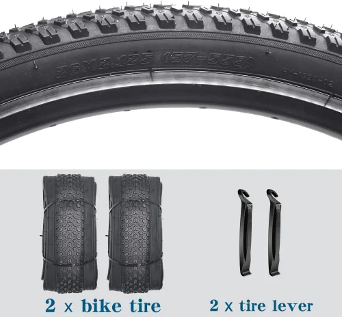 Miniatura 2 de Neumáticos de bicicleta de 24 pulgadas/26 pulgadas, 24 x 2.125, 26 x 2.125, neumáticos de repuesto o tubos interiores AV de 1.260 in válvula