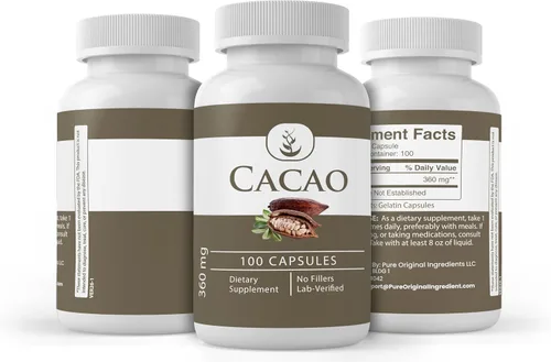 Miniatura 4 de Pure Original Ingredients Cacao, (100 cápsulas) siempre puro, sin aditivos ni rellenos, verificado por laboratorio