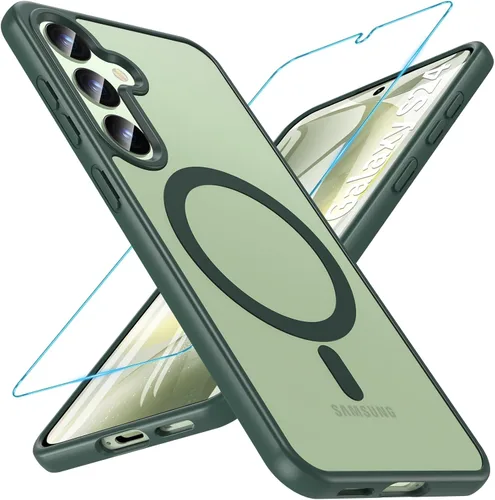 Miniatura 16 de OWKEY Funda magnética para Samsung Galaxy S23 de 6.1 pulgadas, para Magsafe con protector de pantalla, protección de grado militar, a prueba
