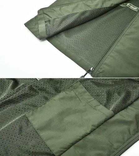 Miniatura 6 de Spanye Chaleco ligero para hombre, con bolsillos, chaqueta resistente al viento, para deporte, golf, trabajo