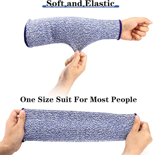 Miniatura 5 de 6 pares de mangas protectoras de brazo nivel 5 resistente a los cortes 12.2 in, unisex, antiabrasión, antiarañazos, antimordeduras, para brazos