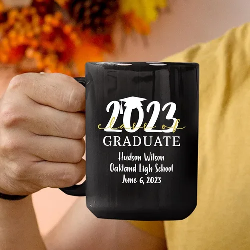 Miniatura 3 de Taza de graduación personalizada 2023, taza de café de graduación personalizada, regalo de graduación para él, ella, hombres, mujeres, escuela