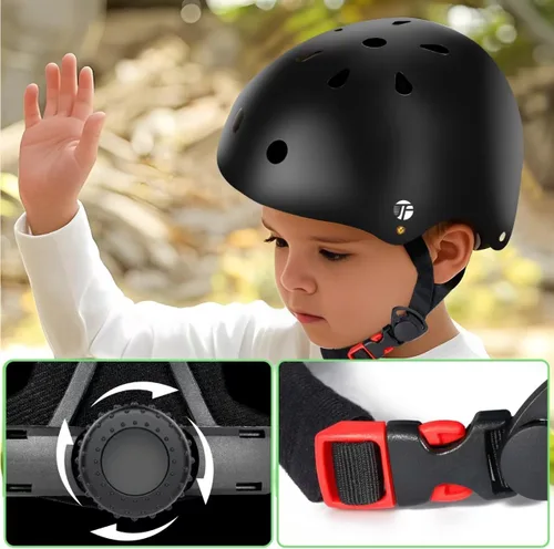 Miniatura 4 de Casco de bicicleta ajustable con gradiente de color para niños pequeños de 3-5-8-14+ años, niñas y niños. Casco para monopatín y bicicleta