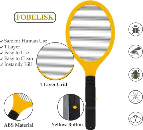 Miniatura 3 de Matamoscas eléctrico – Exterminador de insectos – Potente asesino de mosquitos y moscas de 2200 V, matamoscas para interiores y exteriores