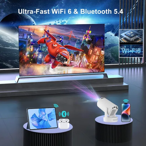 Miniatura 5 de Mini proyector portátil con aplicación TranScreen, proyector de película inteligente para TV Stick, teléfono inteligente, iPhone y USB, soporte 4K