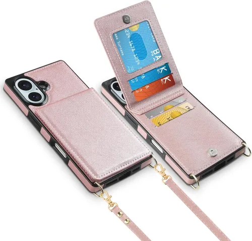 Miniatura 38 de Vofolen Funda para iPhone 11 con tarjetero con bloqueo RFID, correa ajustable, cierre magnético, resistente, a prueba de golpes, funda protectora