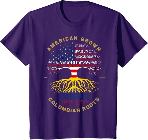 Miniatura 62 de Camiseta de regalo con la bandera de Estados Unidos con árbol de raíces colombianas