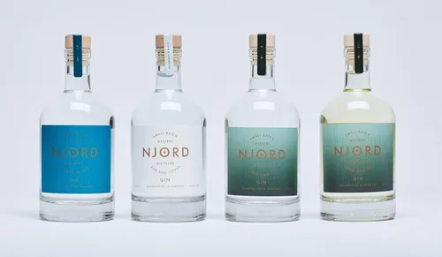 Miniatura 2 de Nakpunar Botella de licor de vidrio nórdico de 12 oz (12.7 fl oz), decantador de fondo pesado, con corcho sintético T-Top, tapón de vidrio, corcho
