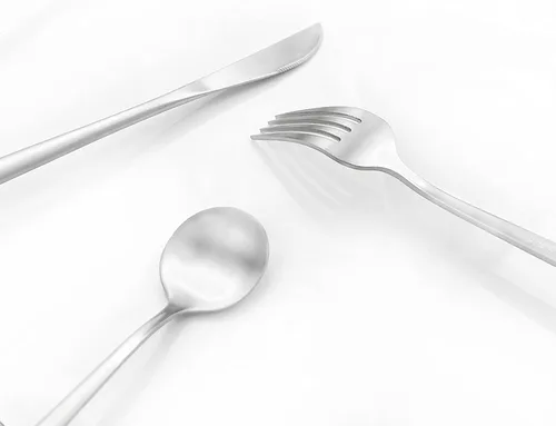 Miniatura 25 de Juego de 6 tenedores de postre de acero inoxidable de 3 dientes, juego de tenedores para frutas y tartas, 5.31 pulgadas, color plateado