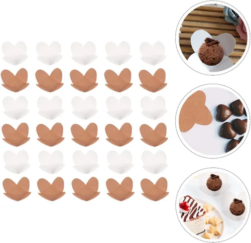 Miniatura 6 de Cabilock 200 piezas de compartimentos de chocolate, forros de trufa de chocolate de caramelo, forros de papel de chocolate, tazas de trufa, mini