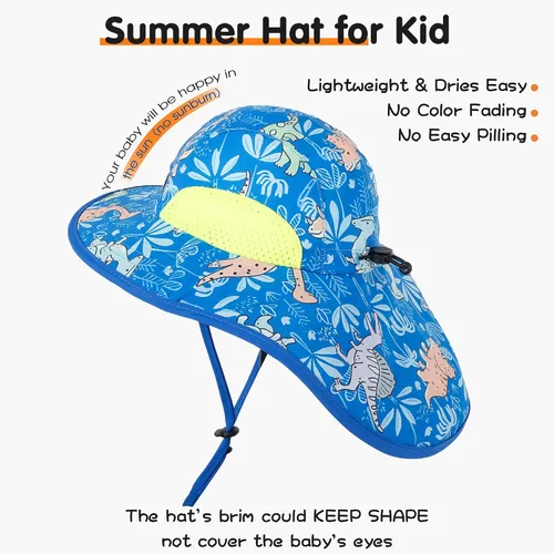 Miniatura 17 de Sombrero de sol para bebé, sombreros de protección solar para niños pequeños, UPF 50+, gorra de playa de verano al aire libre para niños y niñas