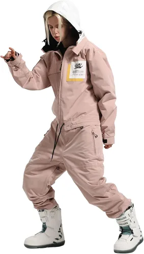 Miniatura 3 de Trajes de esquí de una pieza para mujer, impermeables, resistentes al viento, traje de nieve aislado, para deportes de nieve