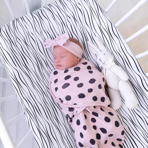 Miniatura 5 de Ely's & Co. Juego de 3 mantas ajustables para bebé (rosa rubor, 0-3 meses)