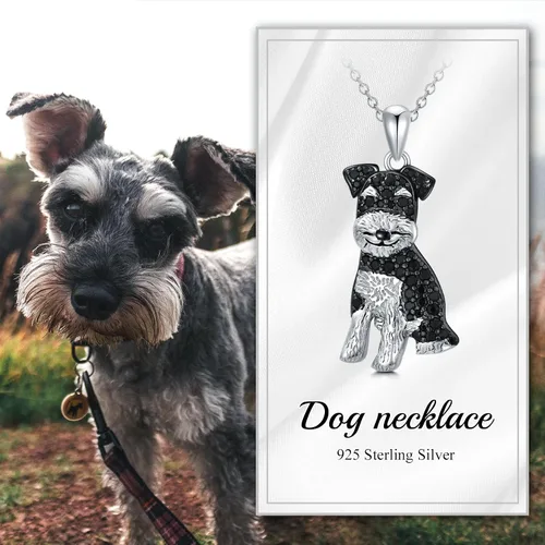 Miniatura 30 de Collares con colgante de perro de plata de ley S925 – 24 razas corgi/husky/labrador/pastor para mujer