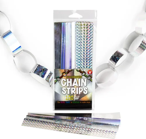 Miniatura 8 de Mighty Bright - Tiras de cadena de papel, 1 x 8 pulgadas, 180 unidades, varios