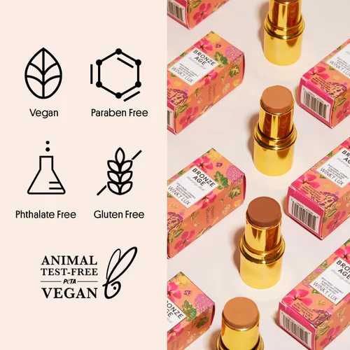 Miniatura 5 de Winky Lux Bronze Age Bronzer Stick – Crema bronceadora y contorno con cobertura hidratante, mezclable y construible para una piel impecable y suave