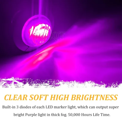 Miniatura 2 de PSEQT Luces LED de marcador de remolque de 3/4 pulgadas, indicadores de holgura lateral, luz trasera, impermeable, para remolque, camión, automóvil