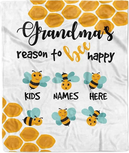 Miniatura 15 de Manta personalizada para la abuela a mi nieta, regalo para mamá y abuela, regalo de nietos, regalos para abuela, manta personalizada con foto