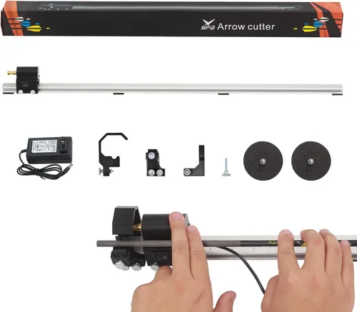 Sierra Eléctrica para Flechas de Tiro con Arco Cortador de Flechas de Carbono Mini Sierra Recíproca Corte Cuadrado de Flecha Ajustable Herramienta
