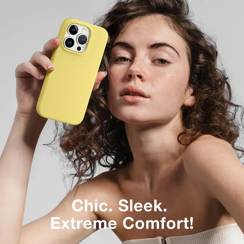 Miniatura 805 de GONEZ Funda de silicona para iPhone 15 Pro Max, compatible con Magsafe, protector de cámara + protector de pantalla, forro de microfibra suave