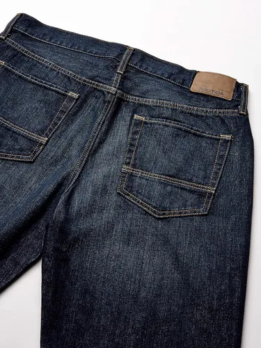 Miniatura 3 de Nautica Traditional Collection - Pantalón de mezclilla para hombre, ajuste relajado.