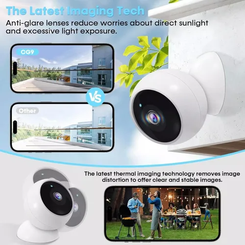 Miniatura 5 de VicoHome CG9 - Cámara inalámbrica para exteriores - Cámara de seguridad WiFi HD 2K, audio de 2 vías, visión nocturna a color, alimentada por