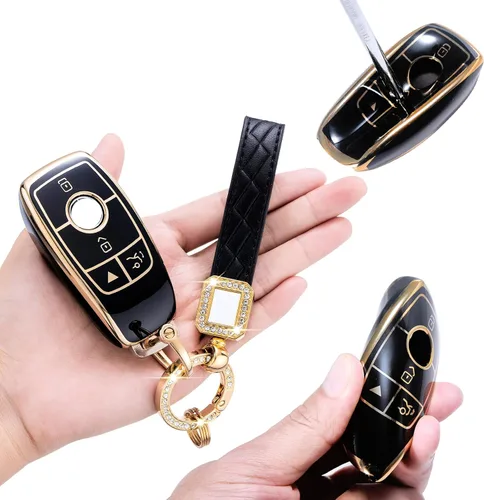 Funda para llavero de Mercedes Benz, TPU suave de 360 grados de protección para llave de coche Clase A 2019-2021 Clase C Clase G, Clase S 2018-2021,