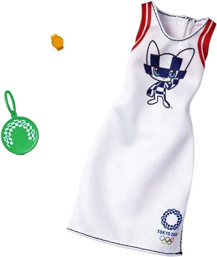 Barbie Ropa: Traje inspirado en la muñeca de Tokio 2020 de los Juegos Olímpicos, vestido con monedero en forma de raqueta y reloj, regalo para niños