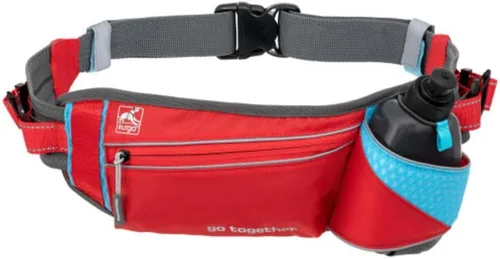 Kurgo On Trail Running Belt - Cinturón de correr manos libres para perros - Cinturón ajustable para correr para perros - Equipo reflectante para