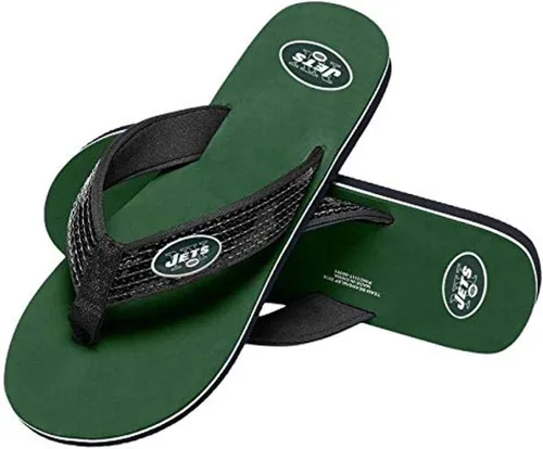 Miniatura 25 de FOCO Womens NFL Team Logo Sequin Strap Sandals Flip Flops